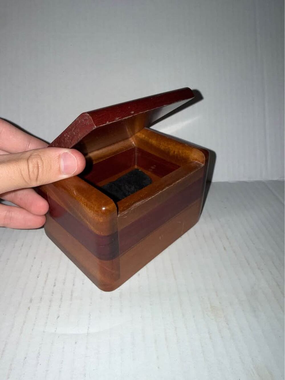 Handcrafted Multi-Tone Wooden Jewelry Box
